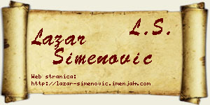 Lazar Simenović vizit kartica